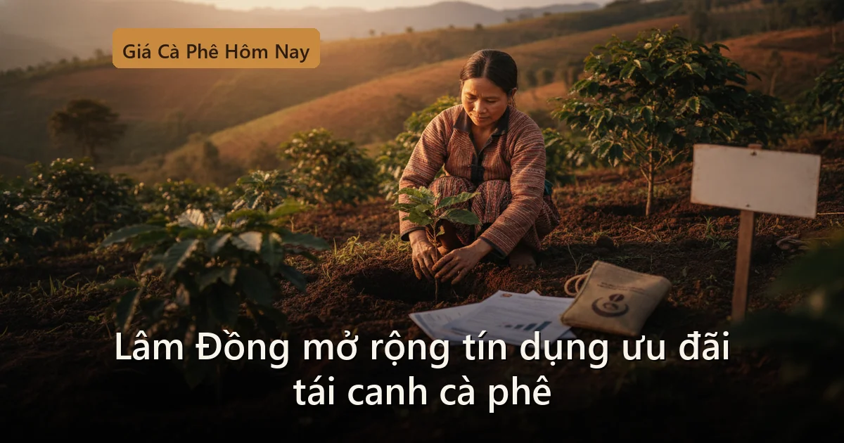 Lâm Đồng mở rộng tín dụng ưu đãi, tiếp sức tái canh cà phê cho hộ đồng bào dân tộc thiểu số