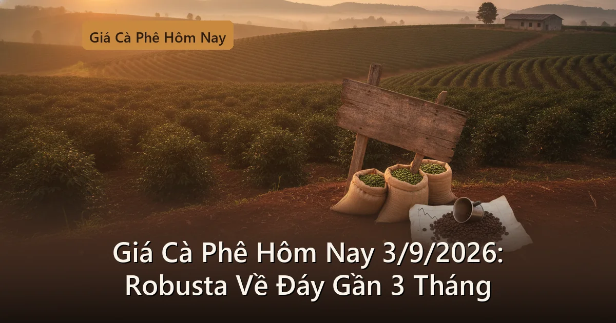 Giá Cà Phê Hôm Nay 3/9/2026: Robusta Trượt Về Đáy Gần 3 Tháng, Trong Nước Mất 700 Đồng/Kg