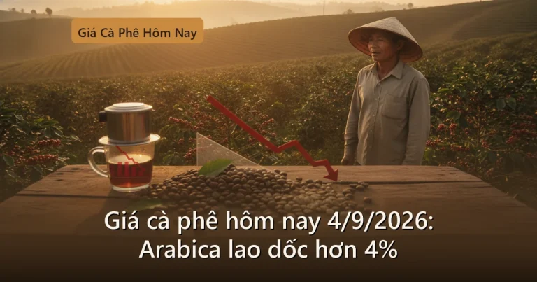 Hạt cà phê Arabica và Robusta bên bảng giá đi xuống trong phiên giao dịch 3/9/2026